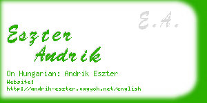 eszter andrik business card